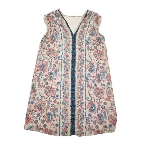 {LOFT} Paisley Print Polyester Shift Dress - Picture 2 of 10